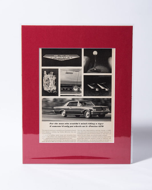 1964 Pontiac GTO "For the man..." original vintage mated ad