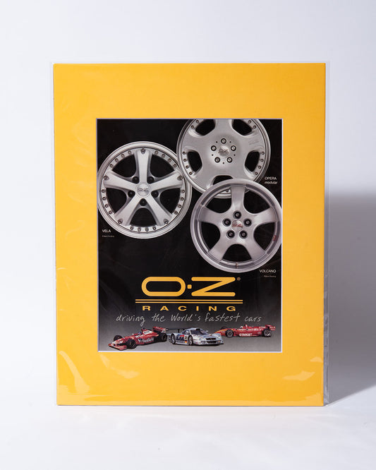 O.Z Racing wheels "Opera, Vela, Volcano" original vintage mated ad