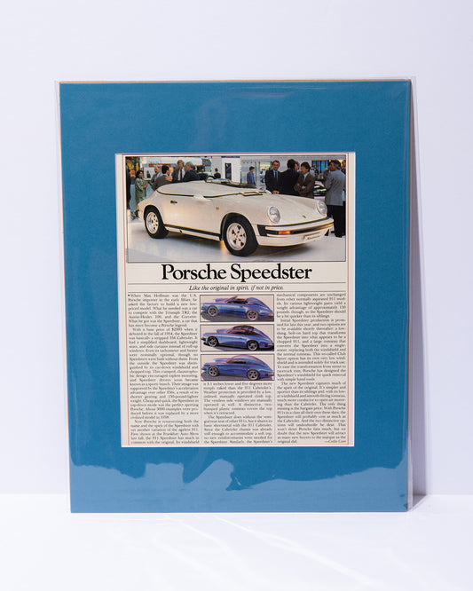 Porsche Speedster concept image and article - original vintage mated