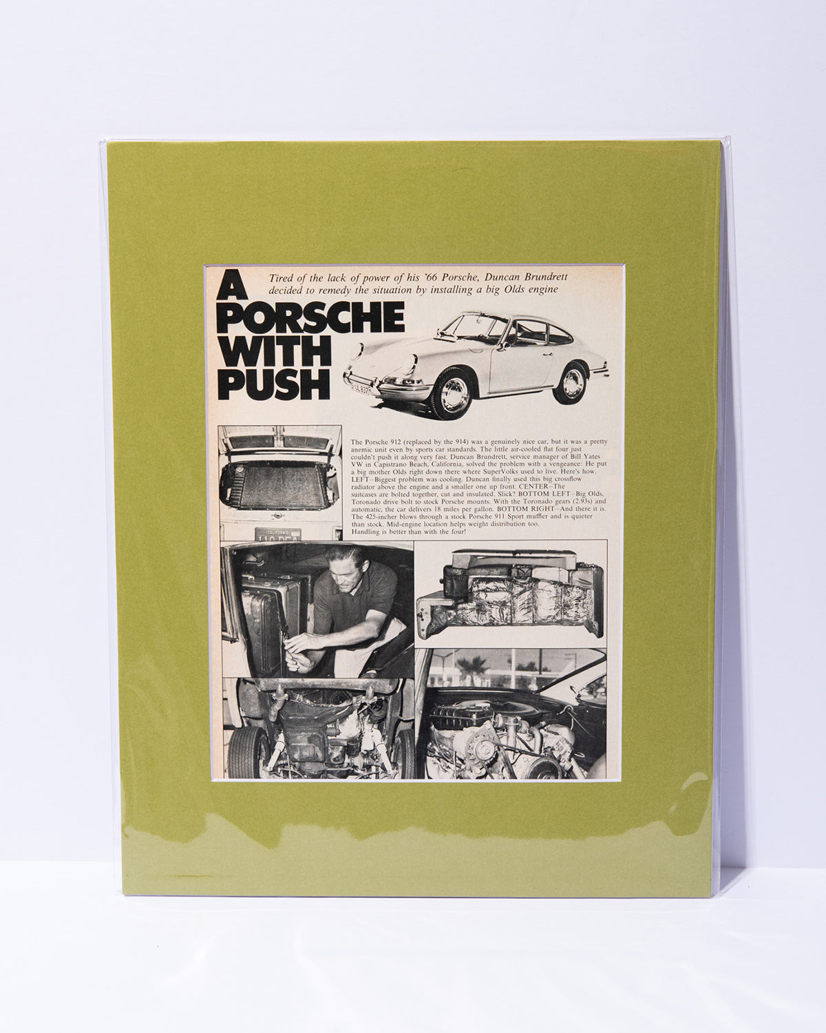 A Porsche with Push - V8 swapped 912 original vintage mated article