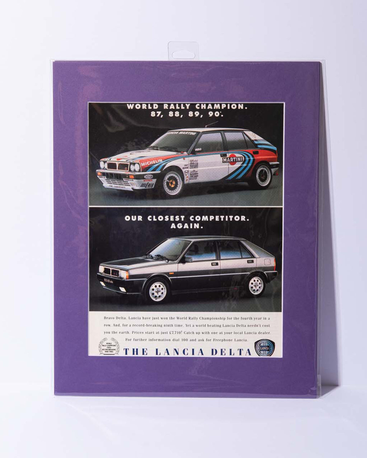 Lancia Delta street and rally WRC original vintage mated magazine ad
