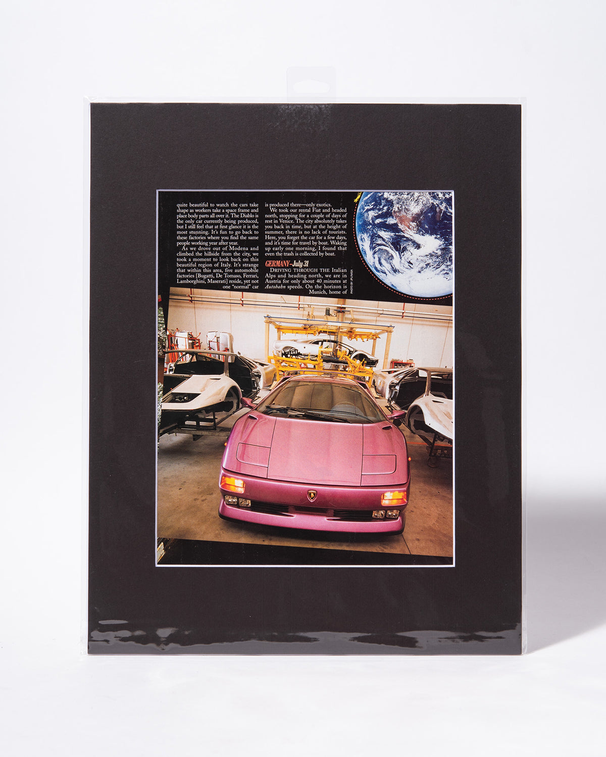 Lamborghini Diablo 30th anniversary - original mated magazine page