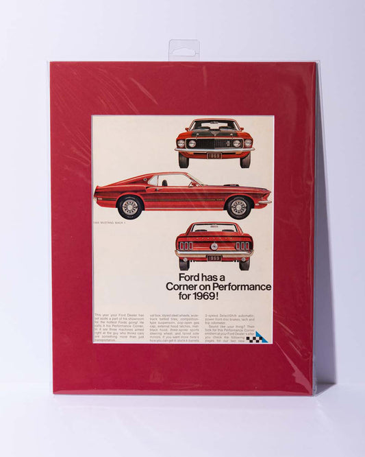 1969 Ford Mustang Mach 1 original vintage mated magazine ad