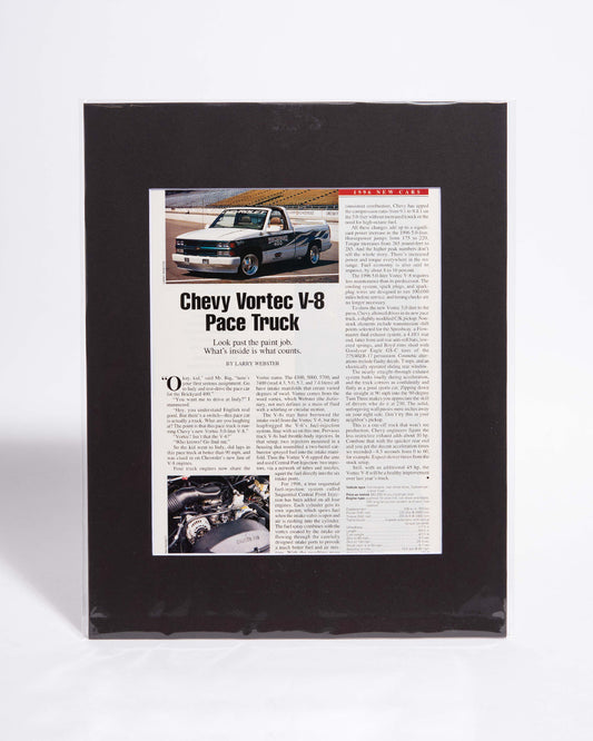 OBS Chevy Vortec V8 Brickyard 400 Pace Truck - original vintage mated article