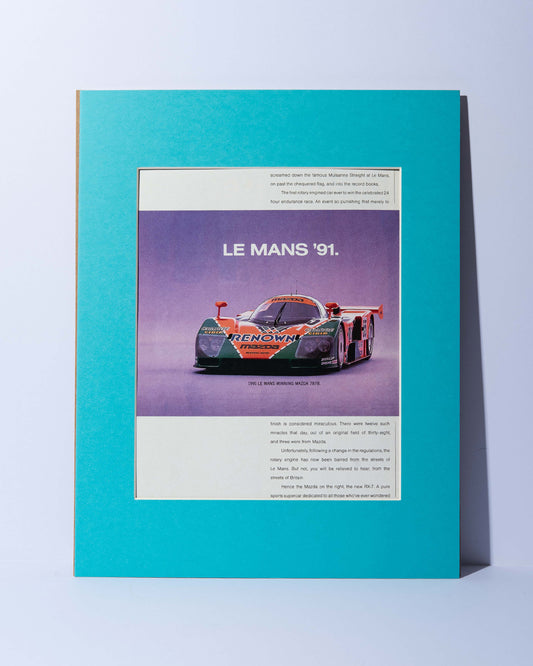 1991 Le Mans WINNING Mazda 787B vintage mated ad