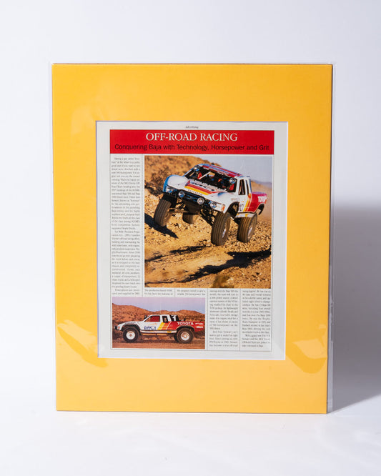 Toyota T100 XK10 Ivan "Ironman" Stewart Trophy Truck original vintage mated ad