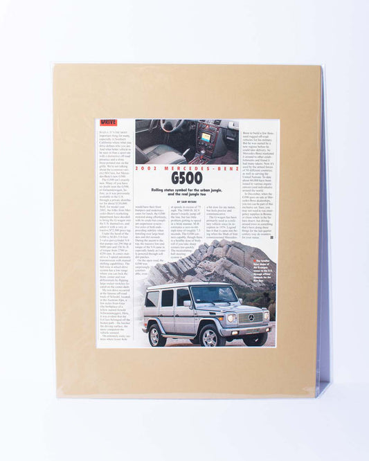 2002 Mercedes Benz G500 W463 original vintage mated Road & Track First Drive magazine article