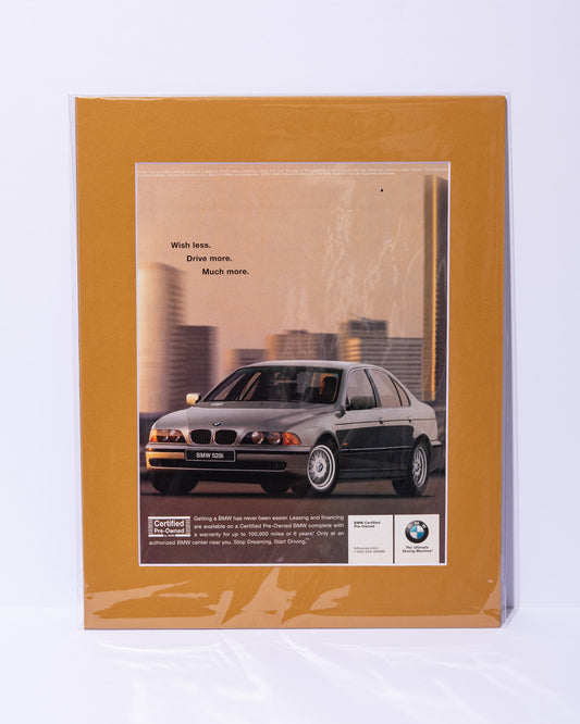 E39 BMW 528i original vintage mated ad