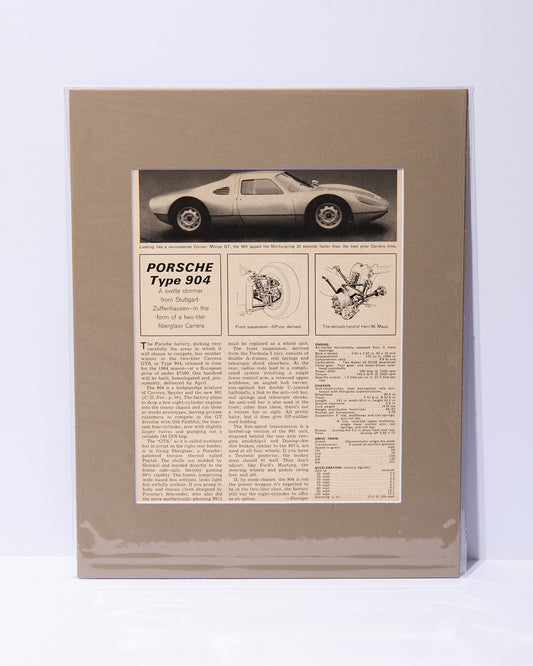 Porsche Type 904 Carrera GTS original vintage mated article image