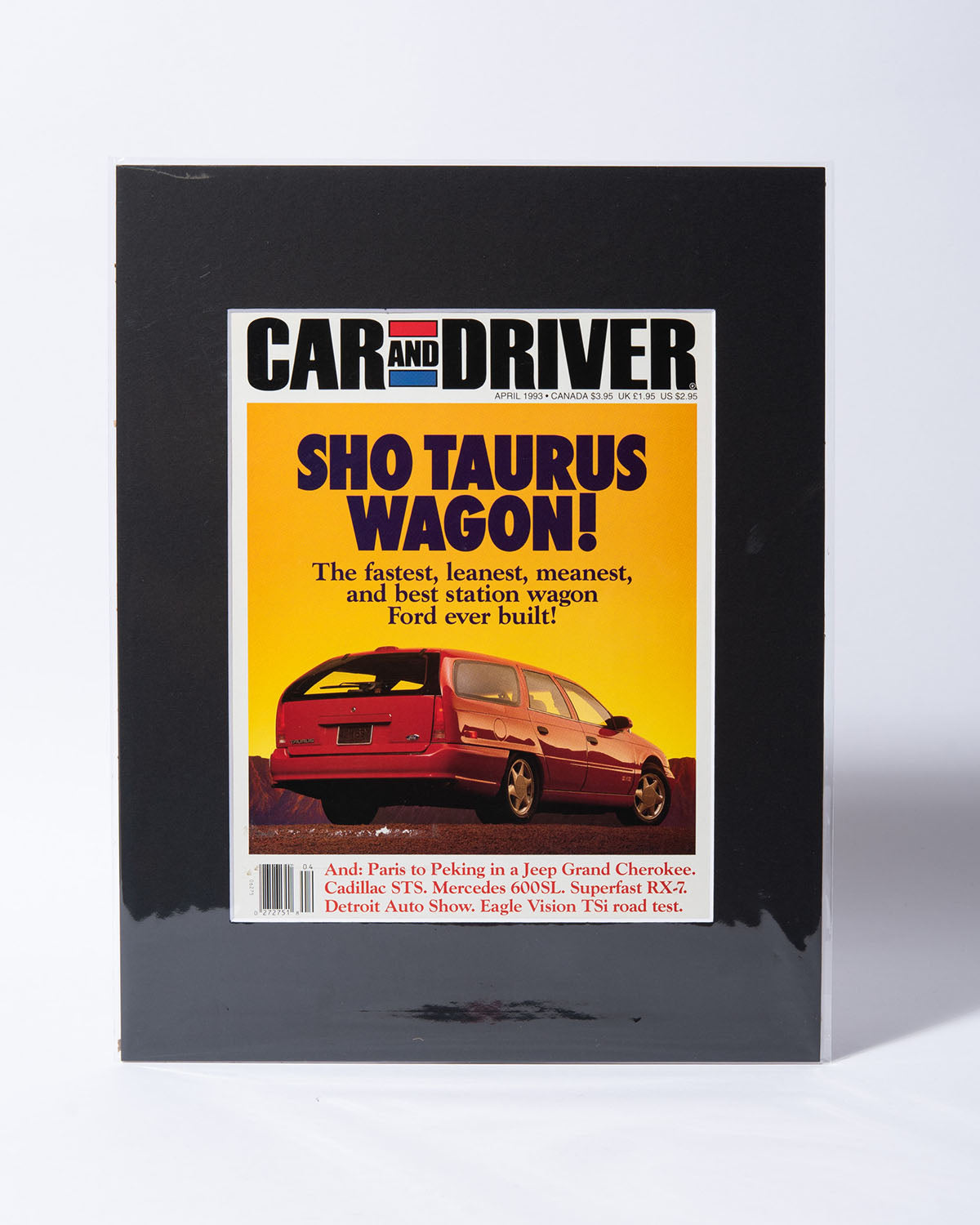 Ford Taurus SHO Wagon original vintage Car and Driver mated cover