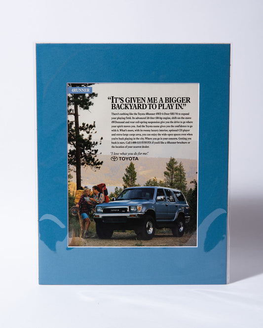 N120 Toyota 4runner "It's given me a bigger..." original vintage mated ad