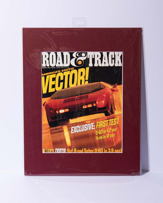 Vector W8 Twin Turbo Road & Track COVER - Original Vintage material