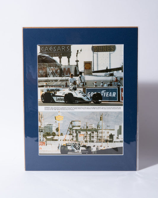 Caesars Palace F1 Grand Prix original vintage mated article page