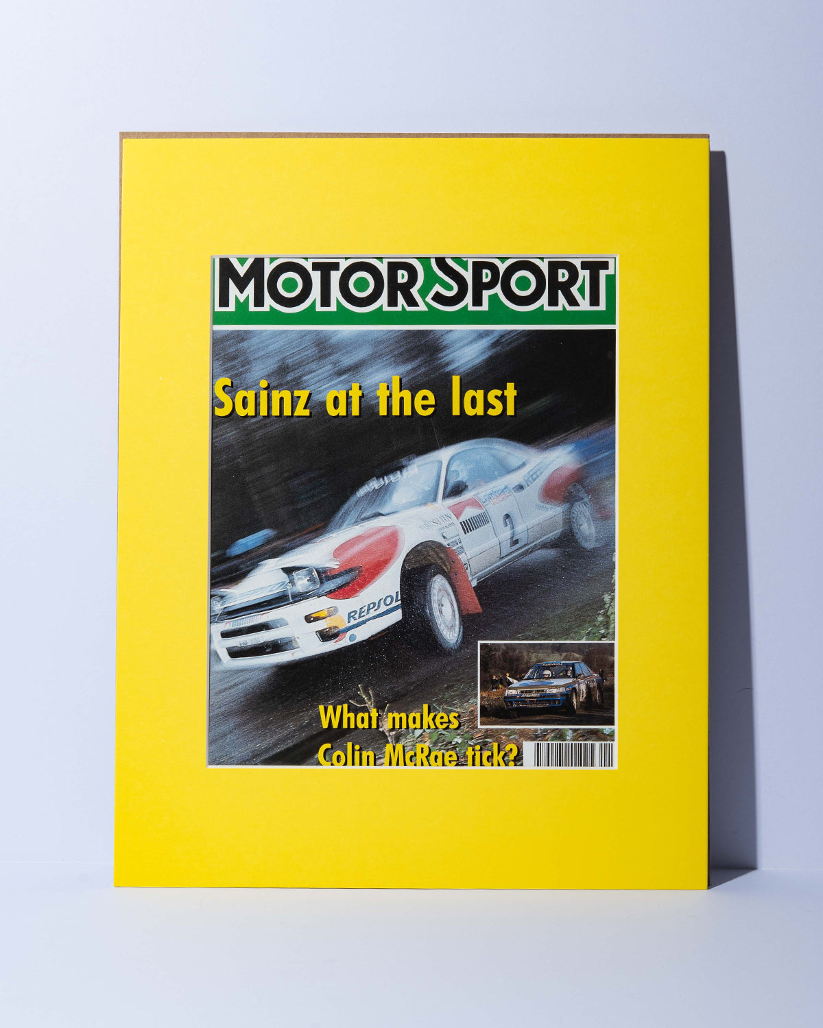 Carlos Sainz plus Colin McRae Motor Sport magazine original vintage mated cover