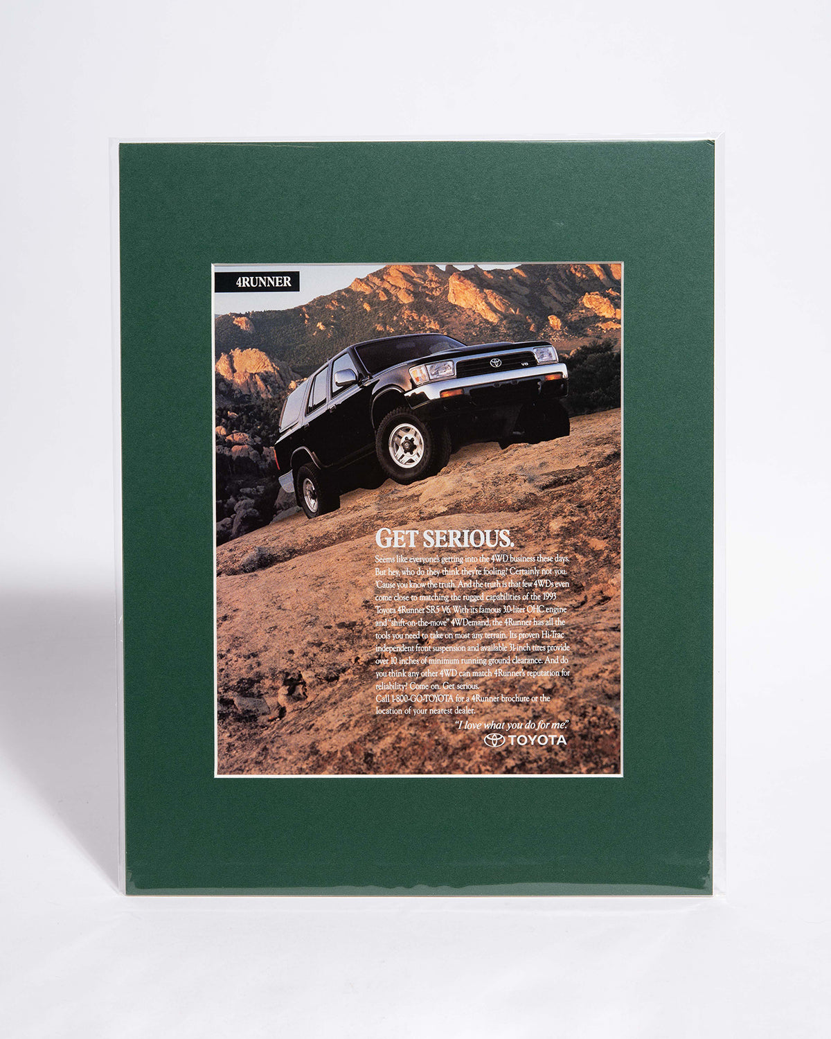 Toyota 4Runner "Get Serious" - original vintage mated advertisement - N130