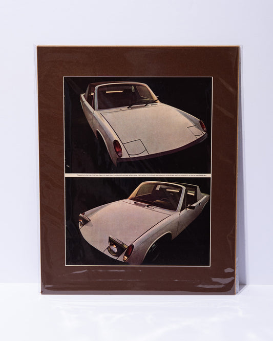 1970 Porsche 914 original vintage mated advertisement images