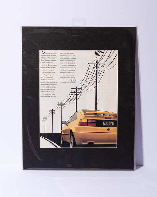 1991 VW Corrado G60 Volkswagen original vintage mated magazine ad
