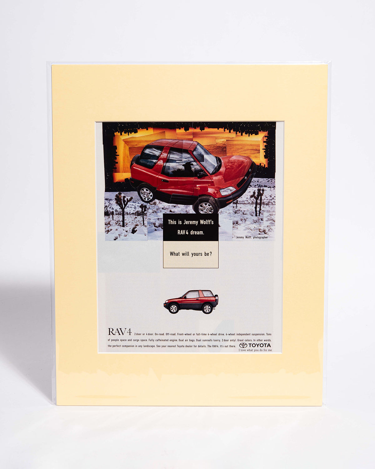 Toyota RAV4 2door "what will yours be?" - original vintage mated advertisement