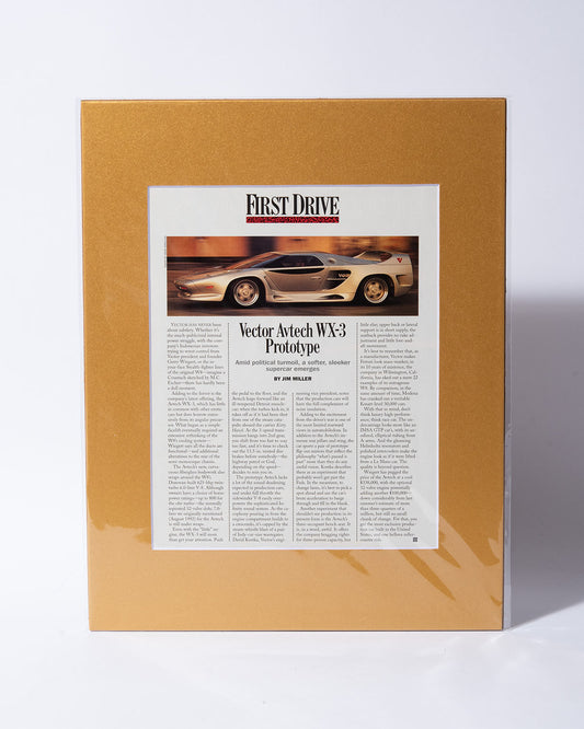 First Drive: Vector Avtech WX-3 Prototype original vintage mated article