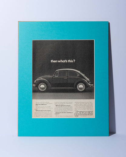 Dual Page VW Beetle and Super Beetle 1971 original vintage mated ad