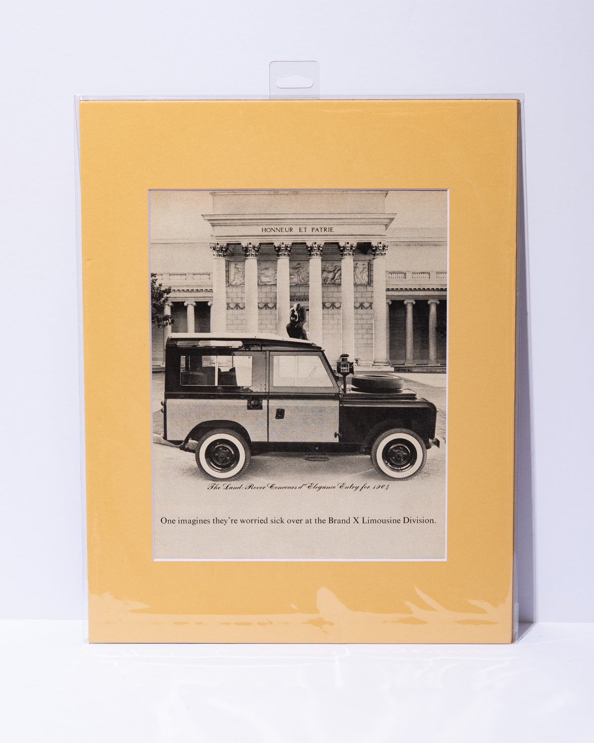 Land Rover Defender 90 "Concours d'Elegance" original vintage mated advertisement