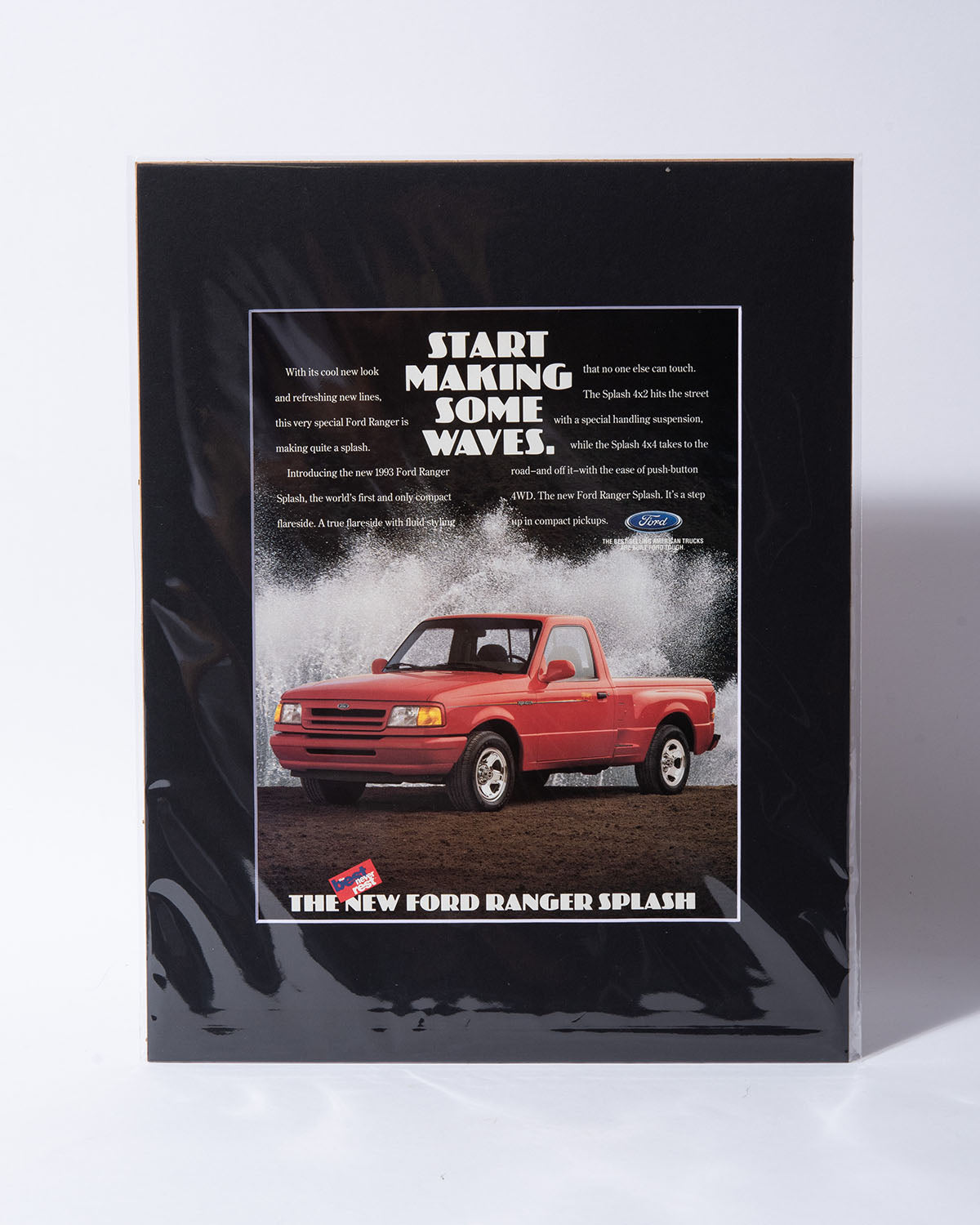 Ford Ranger Splash "Start Making Some Waves" original vintage mated ad