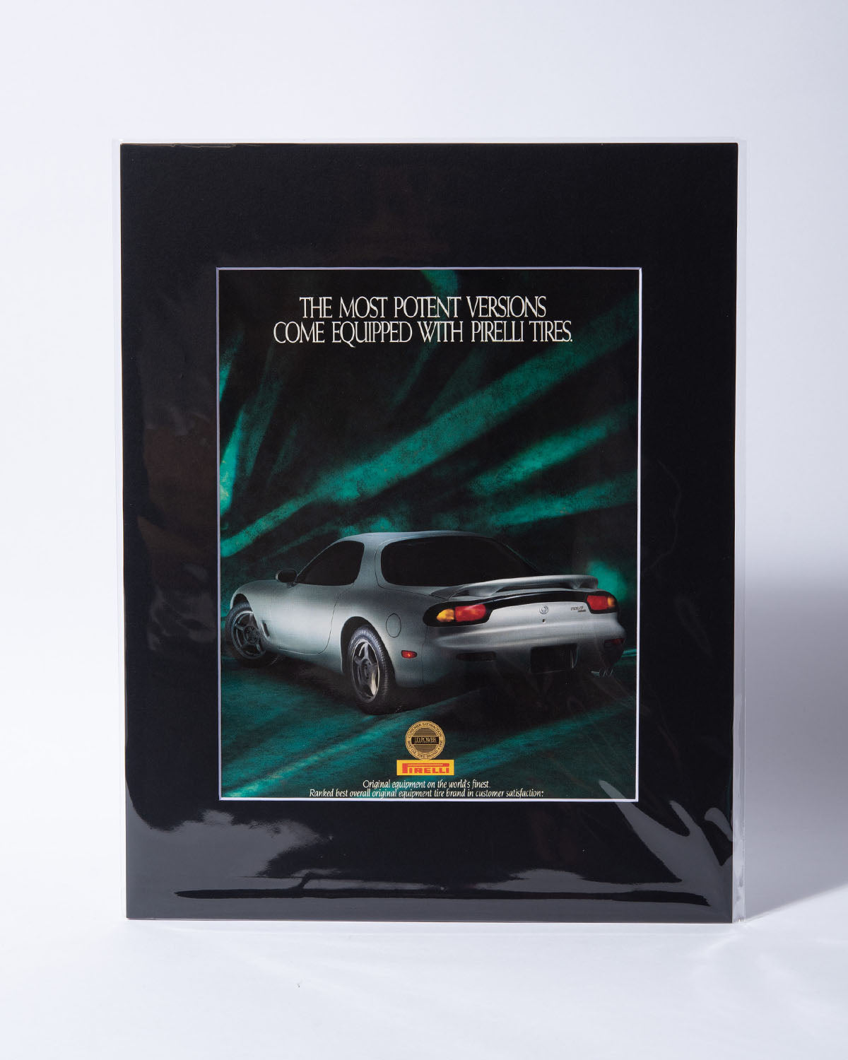 Pirelli FD Mazda RX7 "The most potent..." original vintage mated ad
