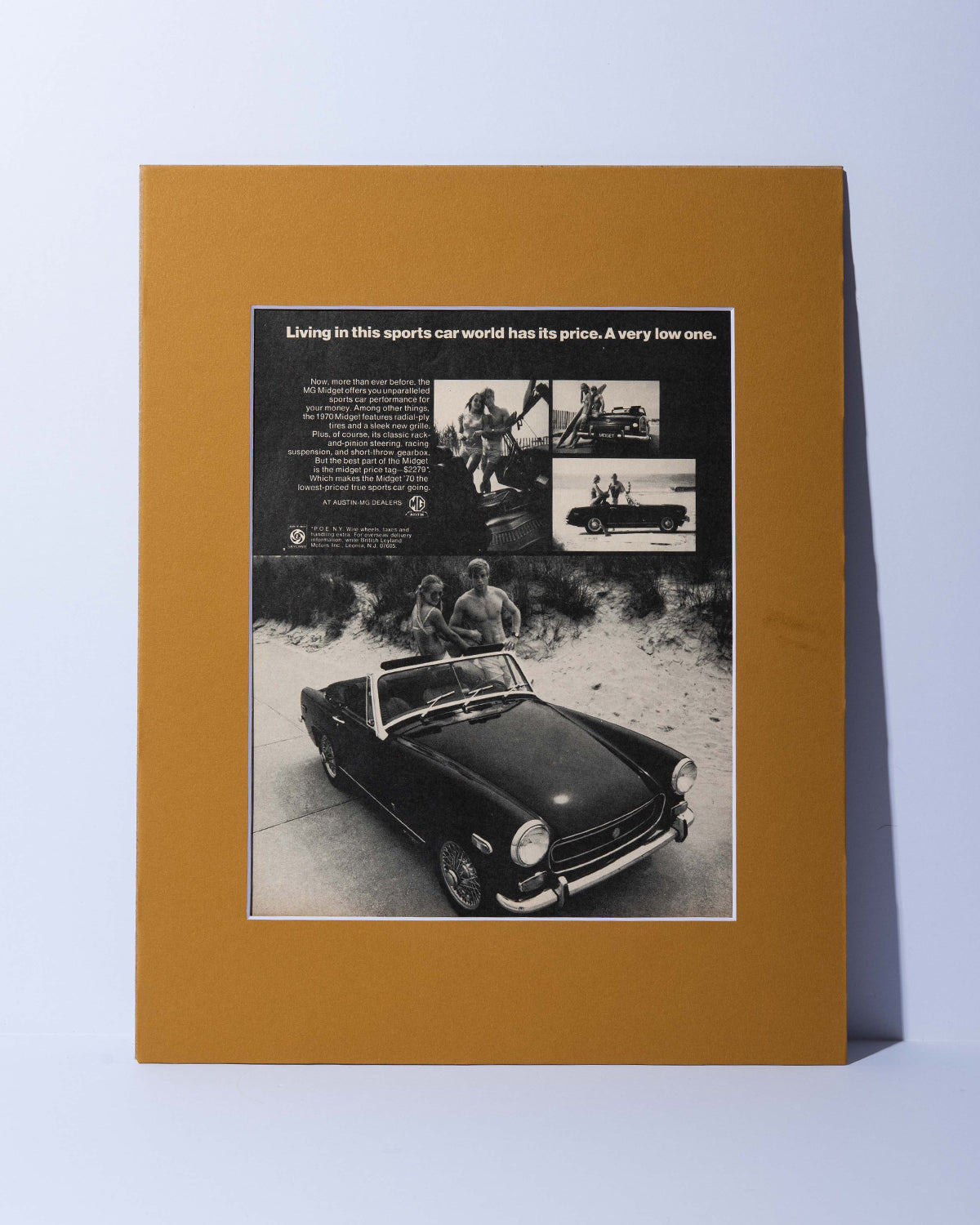 1970 MG Midget original vintage mated ad