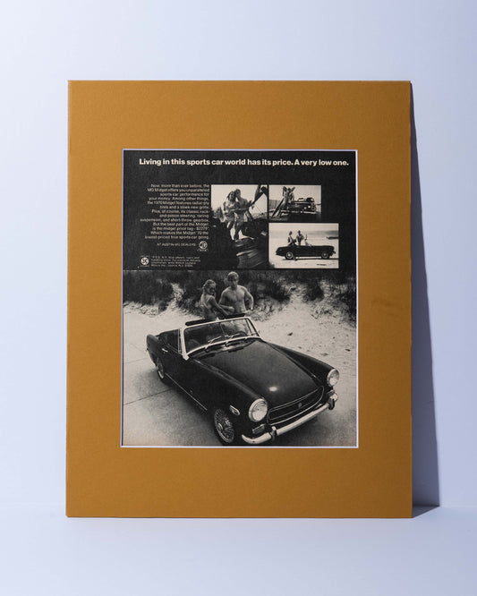 1970 MG Midget original vintage mated ad