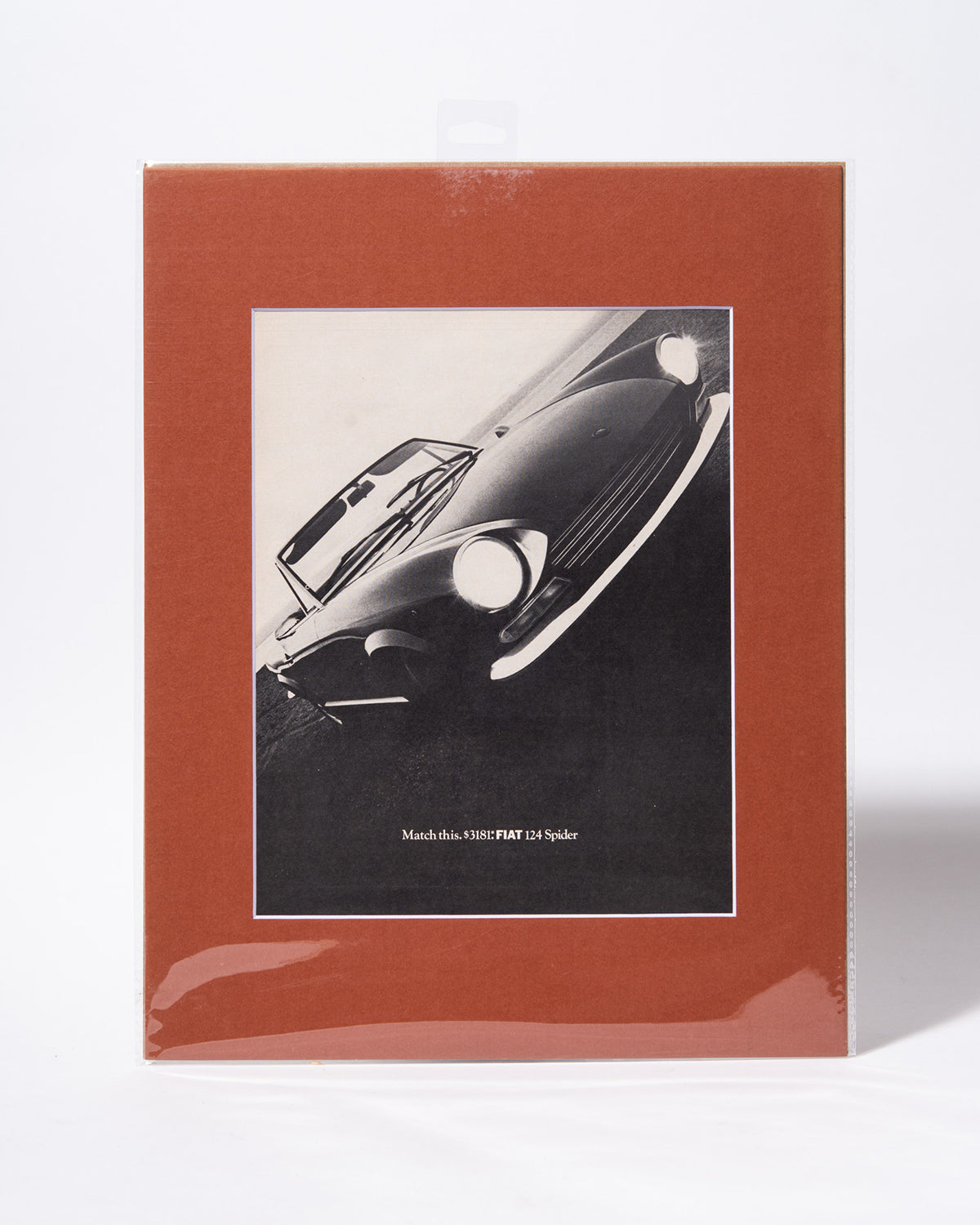 Fiat 124 Spider "Match This" original vintage mated advertisement