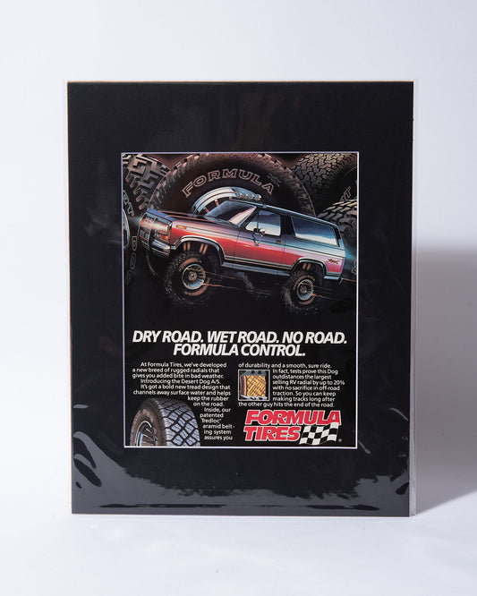 'Bullnose' Ford Bronco original vintage mated Formula Tires ad