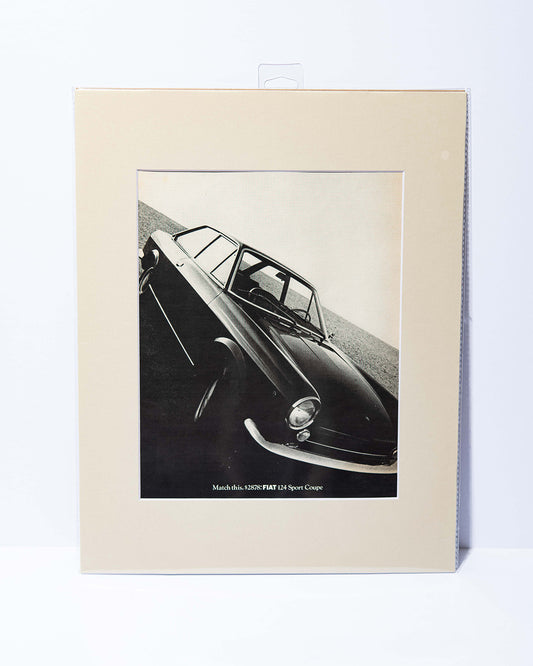 Fiat 124 Sport Coupe "Match This" original vintage mated ad