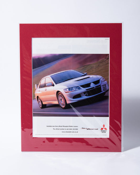Mitsubishi Lancer Evolution ( Evo VIII ) original vintage mated UK magazine ad