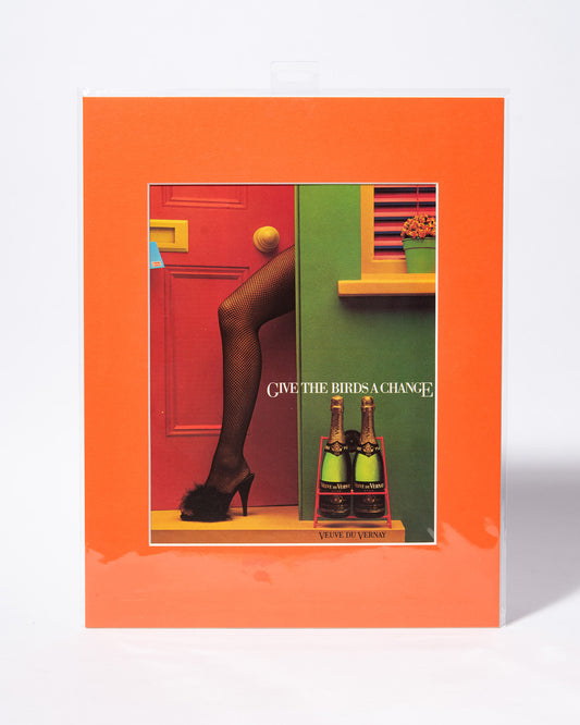 Vueve Du Vernay champagne - original vintage mated 80s advertisement