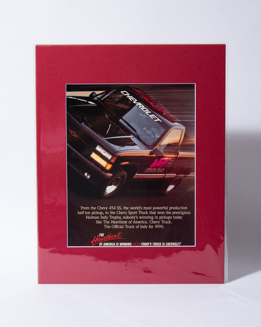 OBS Chevy 454 SS Indy Official Truck original vintage mated ad