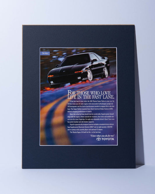 Mk3 Toyota Supra Turbo original vintage mated ad