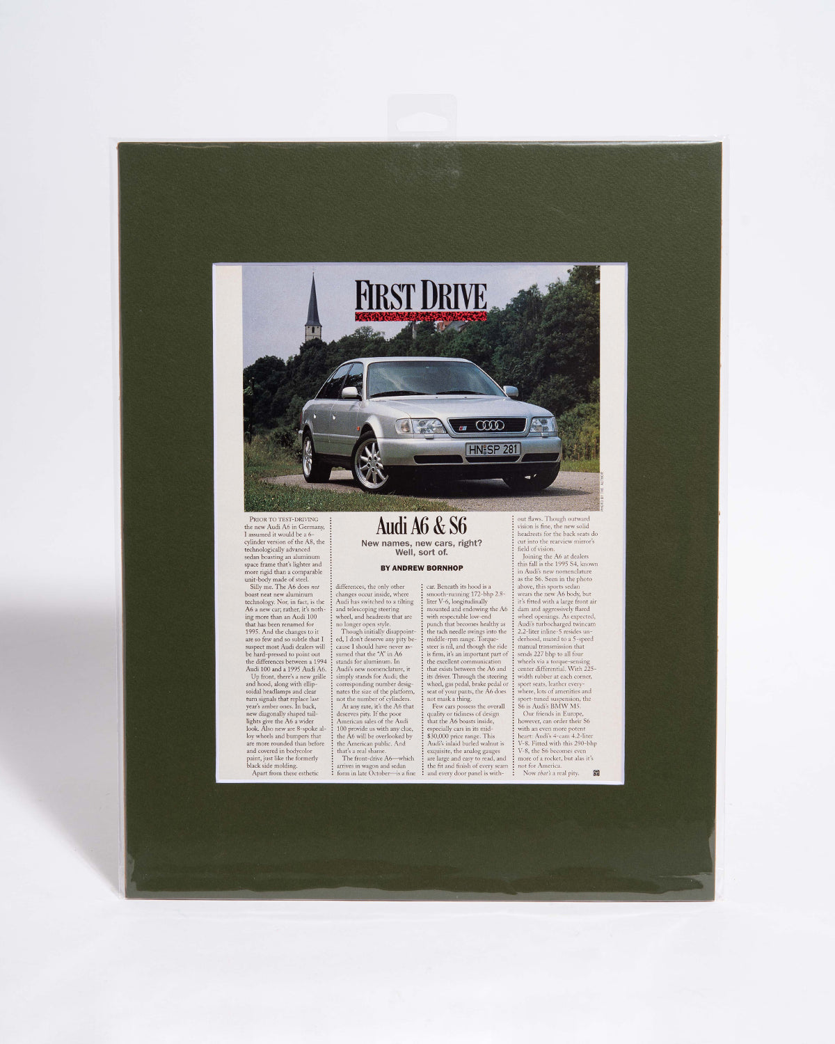 C4 Audi S6 & A6 Road & Track "First Drive" - original vintage mated article