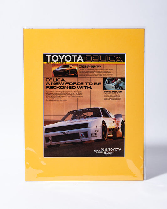 Toyota Motorsports Celica GT-S and GTO original vintage mated advertisement