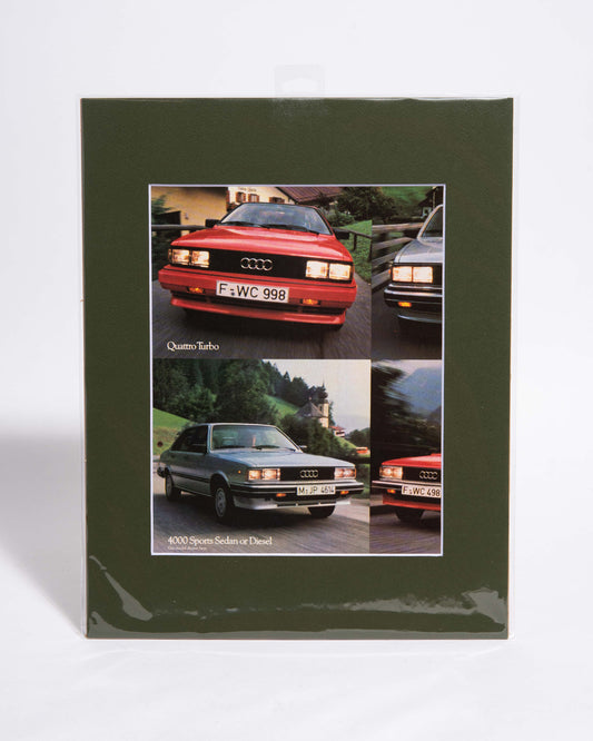 1983 Audi Quattro Turbo and 4000 Sports Sedan - original vintage mated advertisement