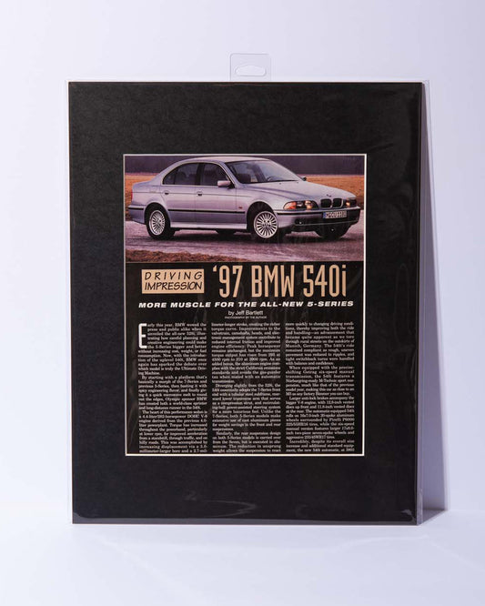 E39 BMW 540i 1997 Motor Trend Driving Impressions - original vintage magazine image
