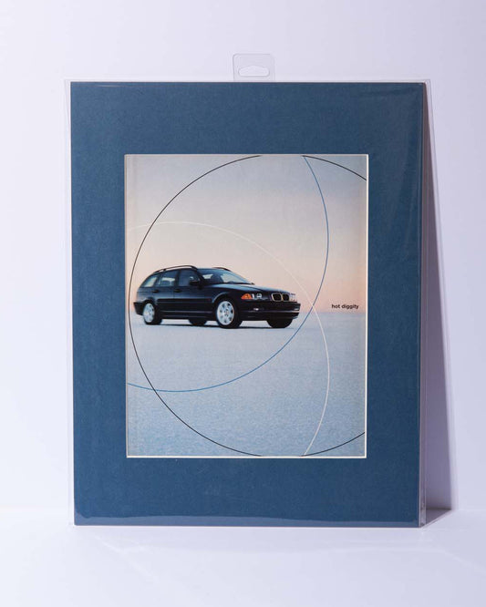 E46 BMW 325i Wagon Sport Package "hot diggity" original vintage mated ad
