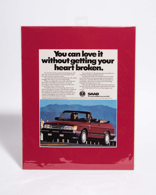 Saab 900 Turbo "You can love it..." original vintage mated advertisement