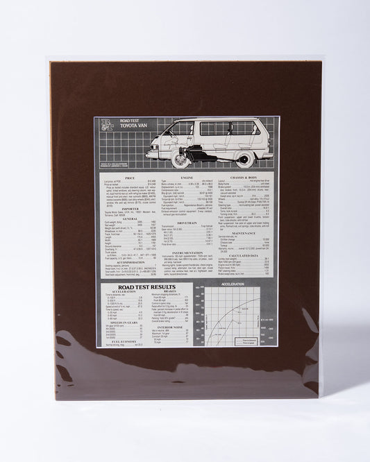 1984 Toyota Van Road & Track Road Test original vintage mated page