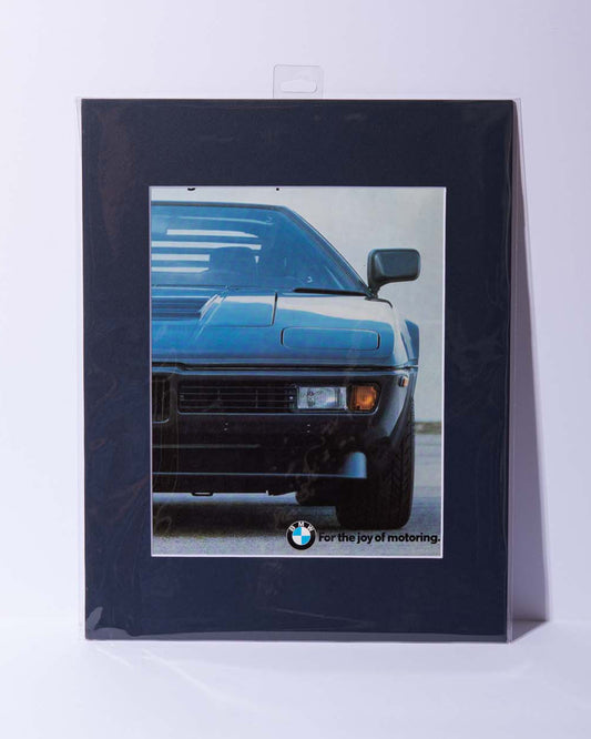 BMW M1 "For the joy of motoring" - Original mated vintage advertisement