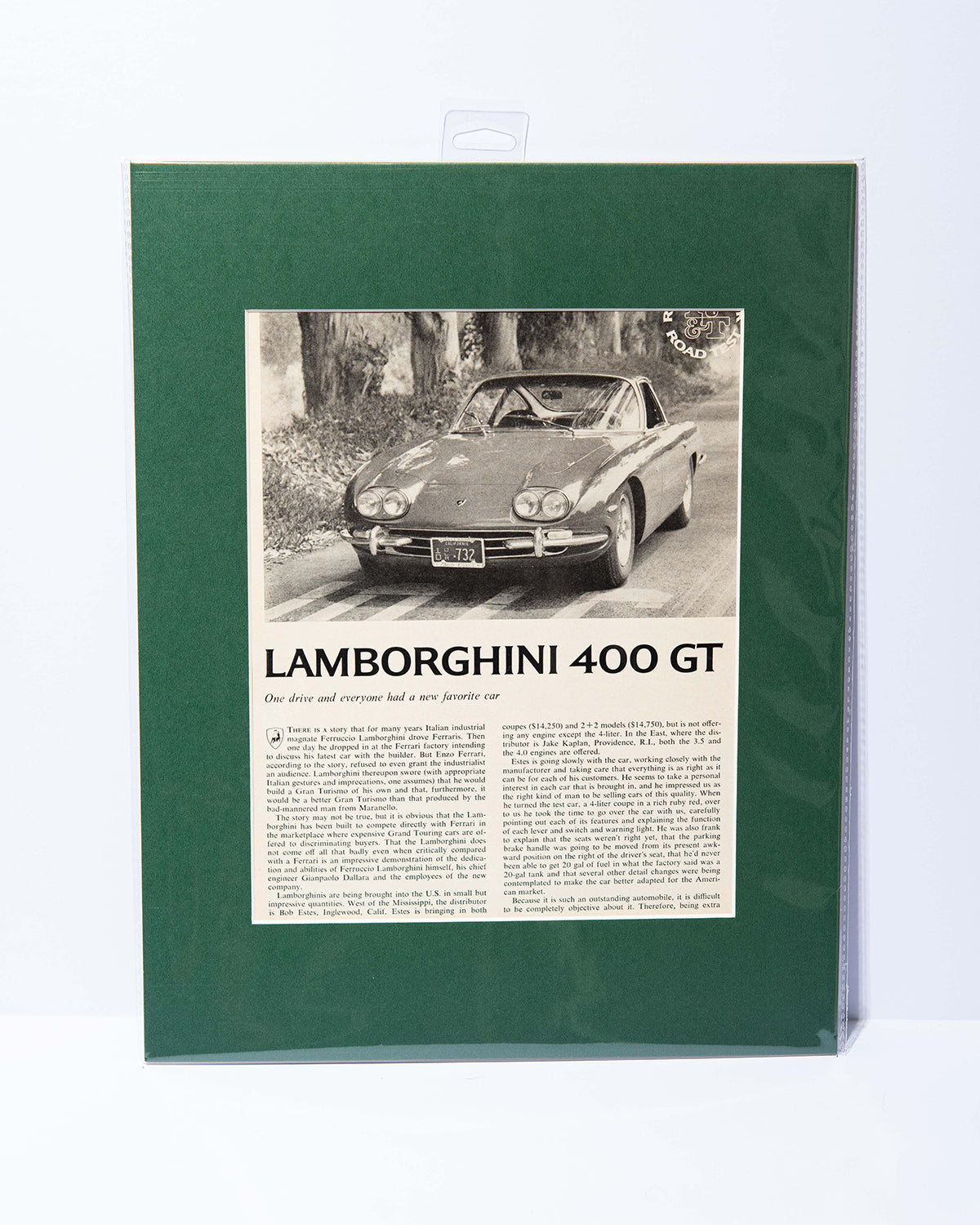 Lamborghini 400 GT original vintage magazine image