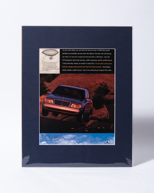 W202 Mercedes Benz C280 Sport "As you cruise along..." original vintage mated ad