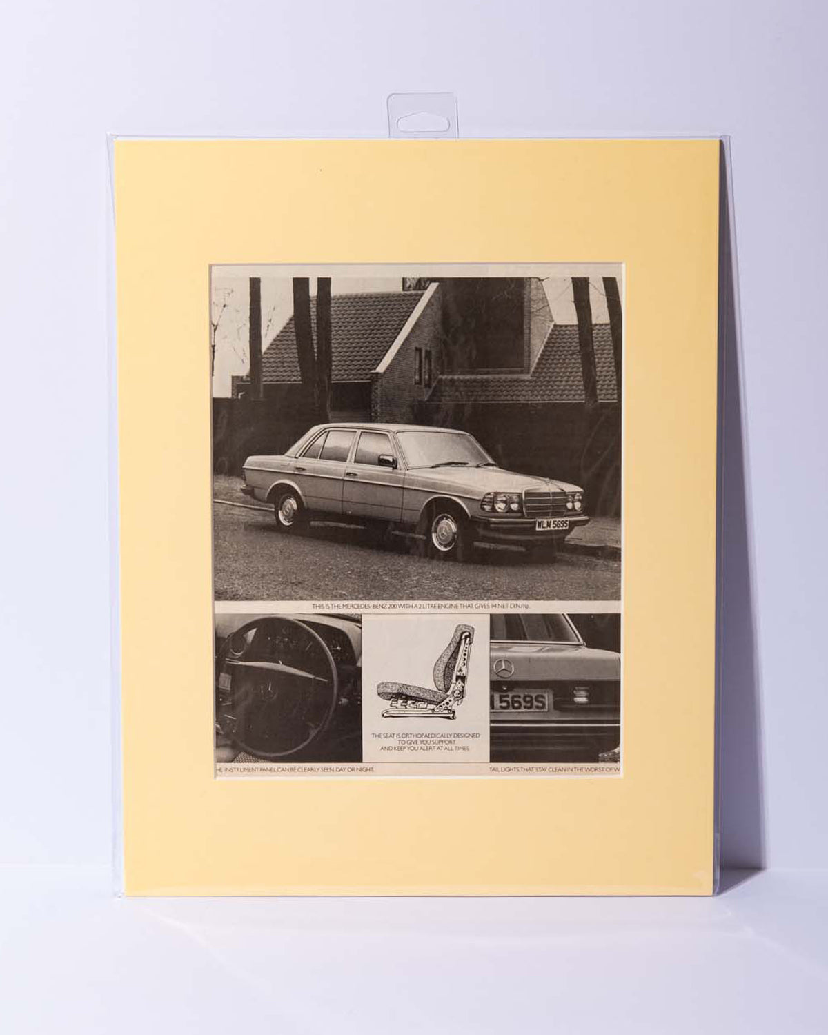 1970s Mercedes Benz W123 original mated vintage magazine ad image