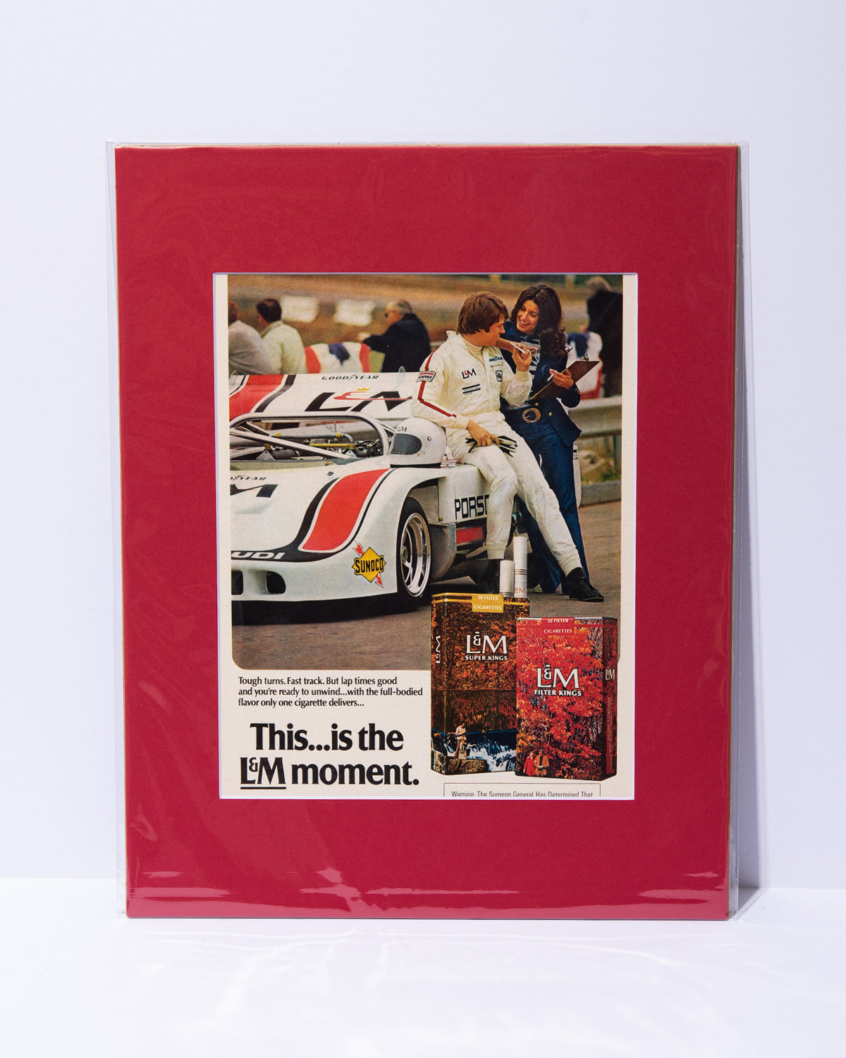 L&M + Can-Am Porsche - original vintage mated advertisement