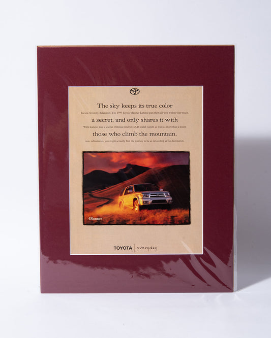 N180 Toyota 4Runner "The sky keeps its true color" original vintage mated ad