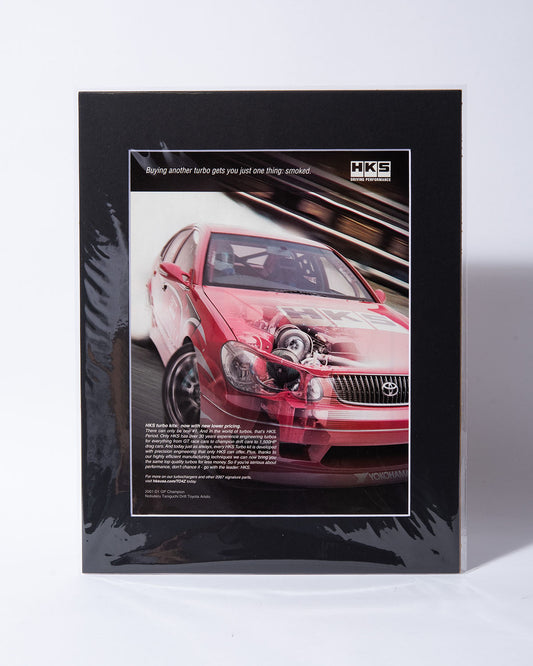 HKS 2001 D1 GP Champion Drift Toyota Aristo original vintage mated ad